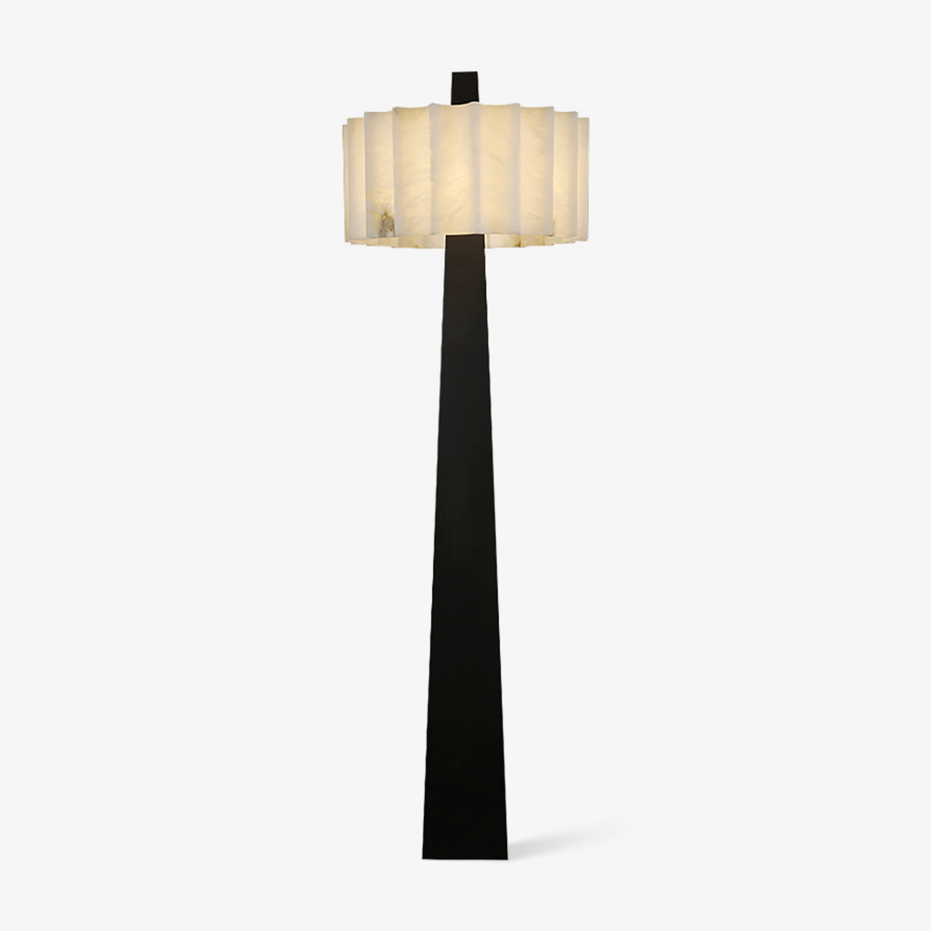Nivalena Alabaster Pleat Floor Lamp