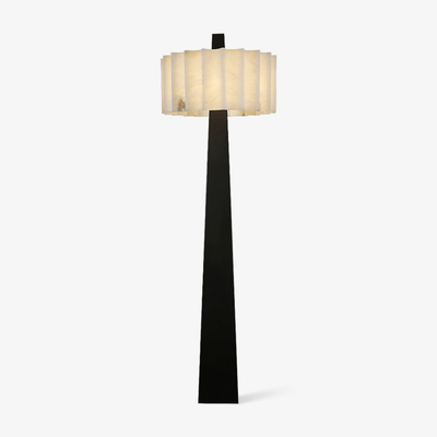Nivalena Alabaster Pleat Floor Lamp