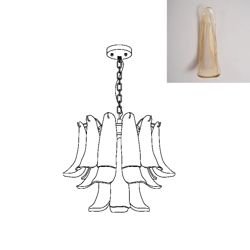 Glyra Amber Bloom Chandelier