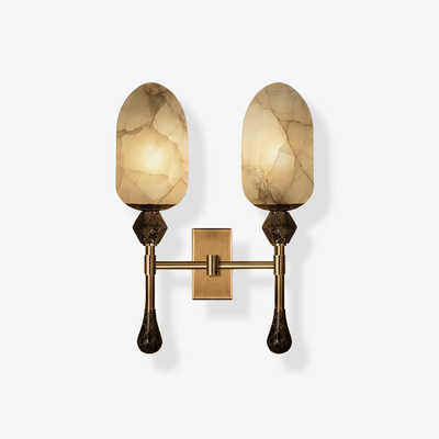 Mila Vintage Alabaster Double Sconce