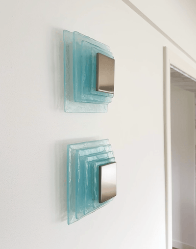 Cleo Glass Water Cube Cascade Sconce