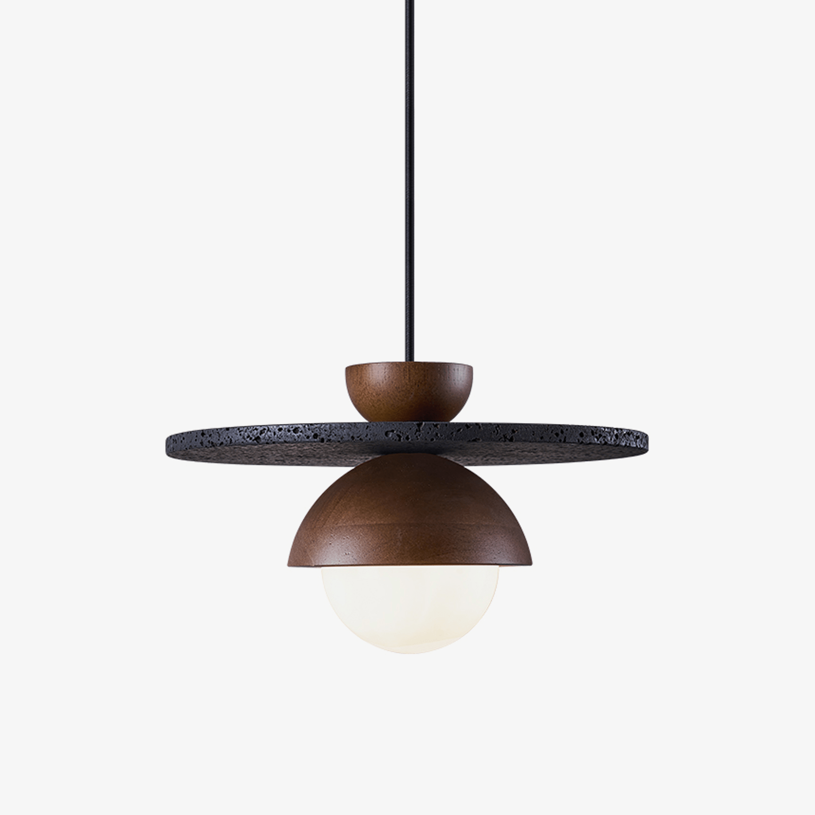 Valinina Orbit Black Travertine Pendant Lamp