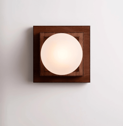 Luna Wood Layered Globe Wall Lamp
