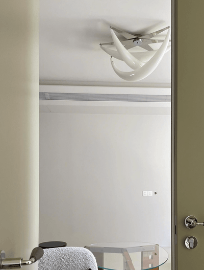 Maia Contemporary White Resin Ceiling Lamp