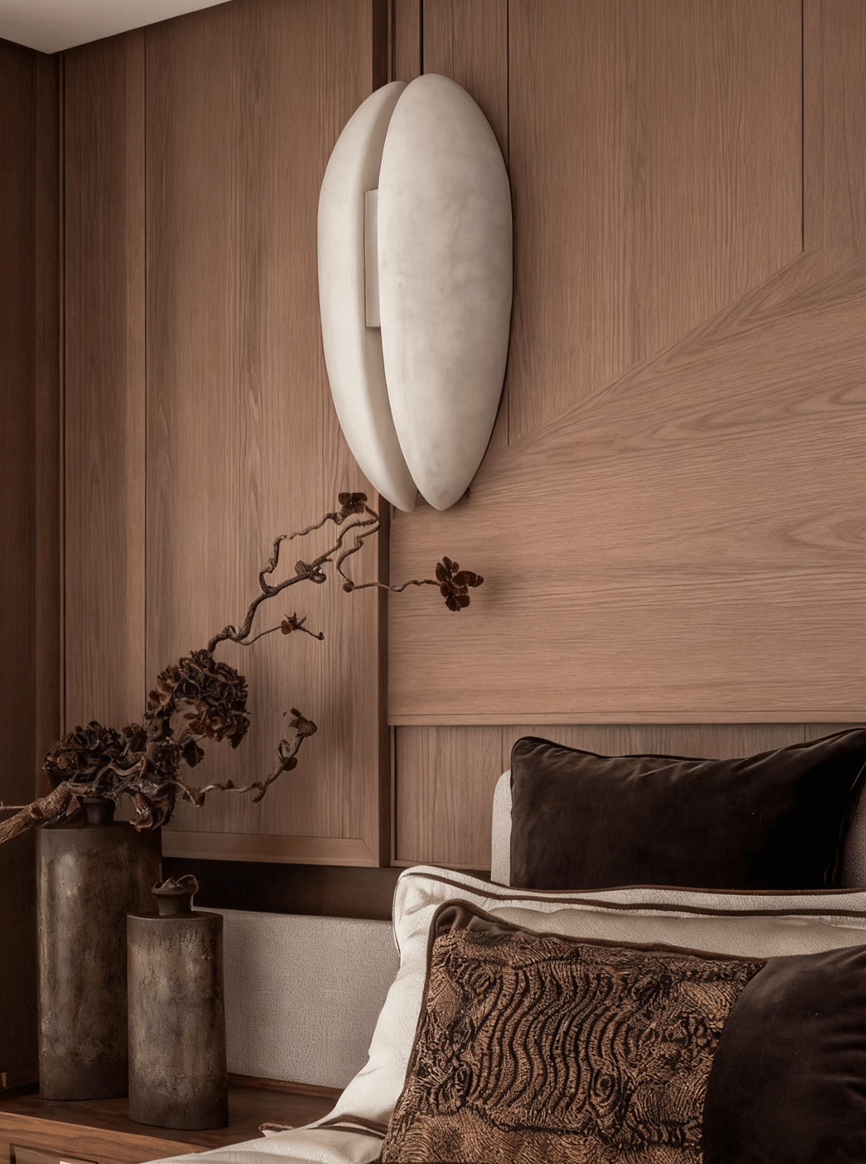 Albeora Alabaster Veil Wall Sconce