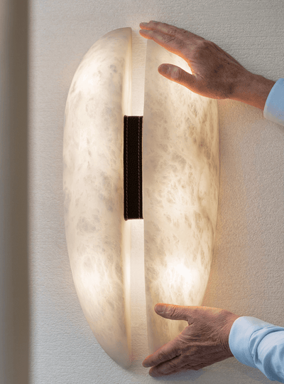 Albeora Alabaster Veil Wall Sconce