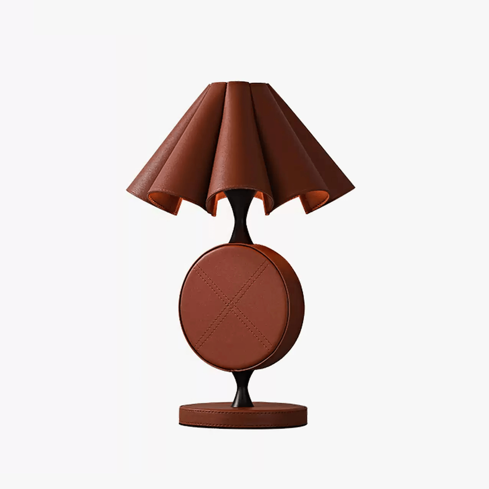 Saddle Stitch Leather Table Lamp