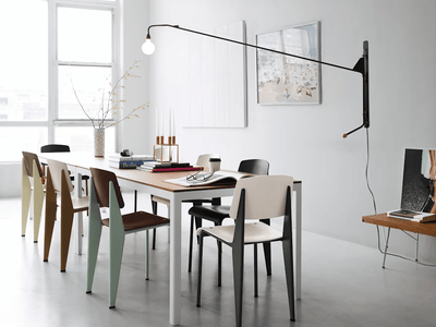 Black Extended Arm Wall Lamp