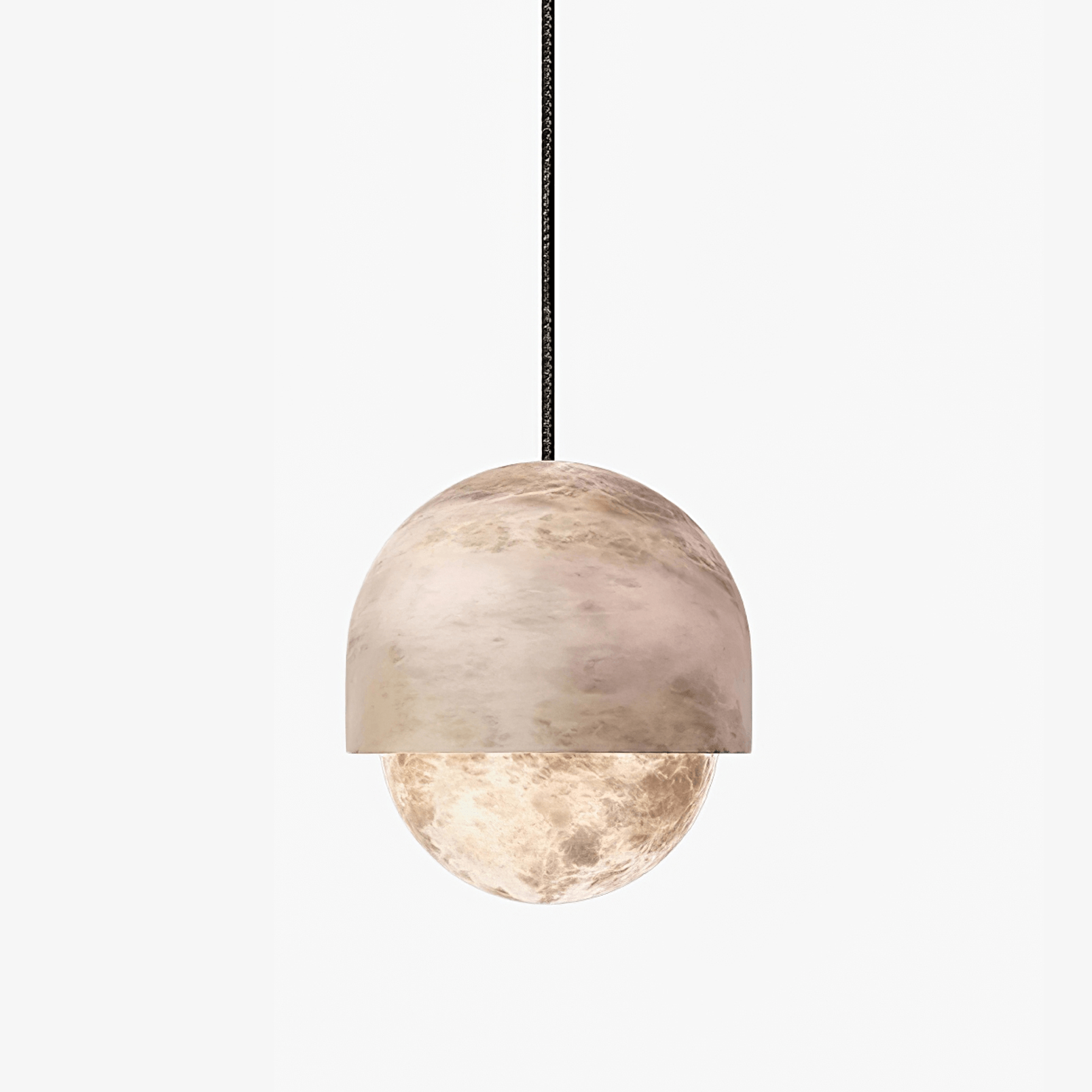 Valcien Lunar Dome Alabaster Pendant Light