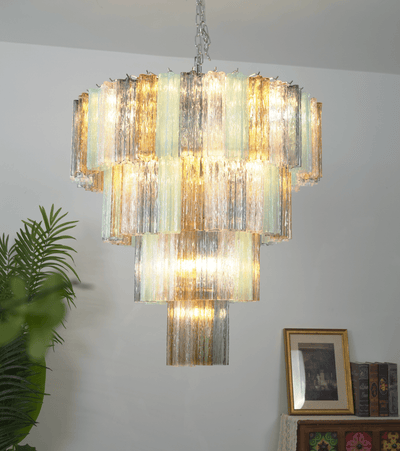 Kobi Eclat Elegant Colorful Glass Prism Chandelier