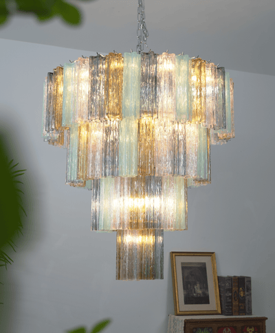 Kobi Eclat Elegant Colorful Glass Prism Chandelier