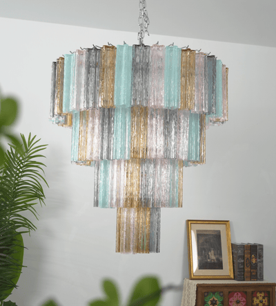 Kobi Eclat Elegant Colorful Glass Prism Chandelier