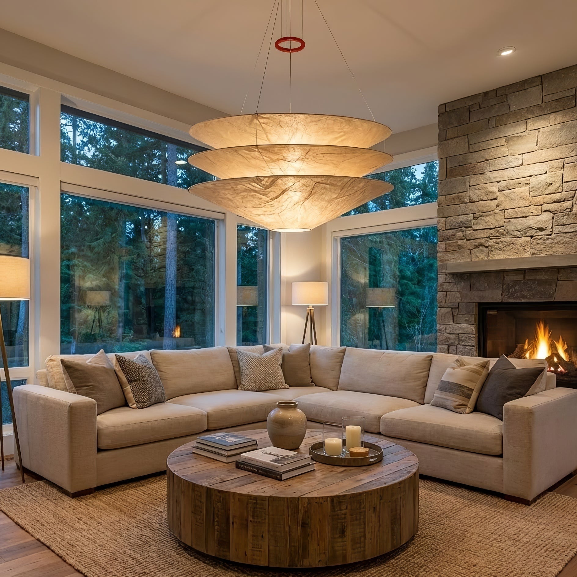 Kazu Cone Silk Pendant Lamp