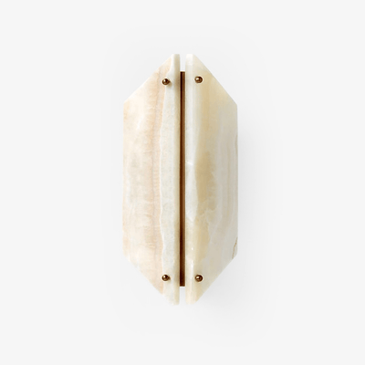 Zynx Modern White Alabaste Crest Wall Lamp