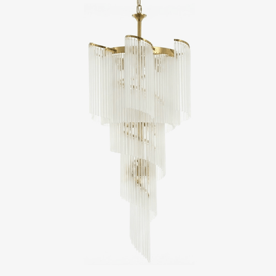 Daxv Ornate Spiral Cascade Glass Chandelier