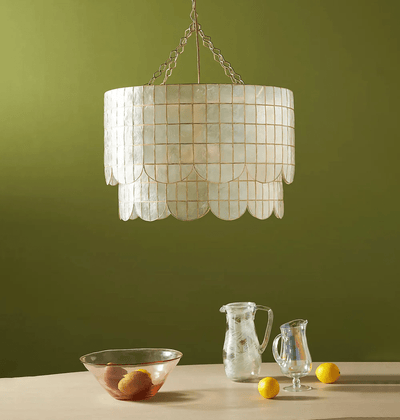 Flyn Gold Shell Metal Wavecrest Chandelier