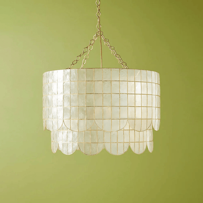 Flyn Gold Shell Metal Wavecrest Chandelier