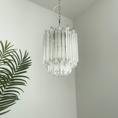 Luph Transparant Murano Glass Prism Chandelier