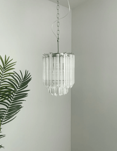 Luph Transparant Murano Glass Prism Chandelier