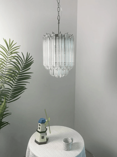Luph Transparant Murano Glass Prism Chandelier