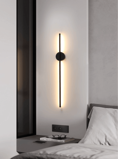 Fral Black Sleek Cordless Rechargeable Wall Lamp