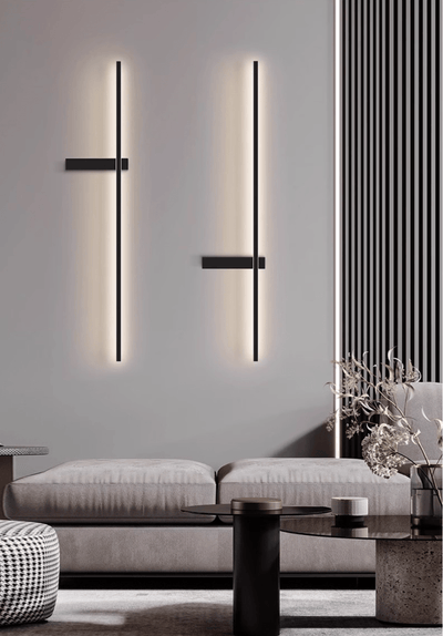 Mesv Linear Rechargeable Black Wall Lamp