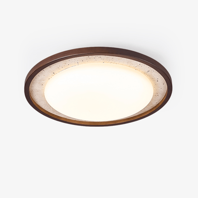 Bexm Round Yellow Travertine Ceiling Light