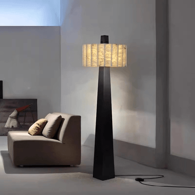 Wolve Alabaster Obelisk Floor Lamp