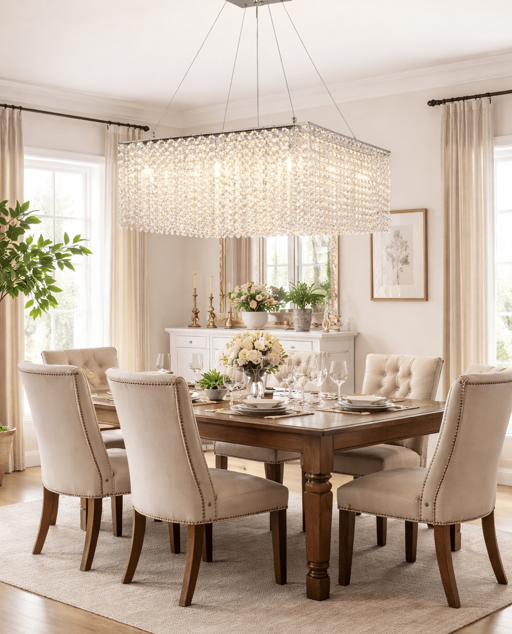 Vantess Crystal Frame Chandelier