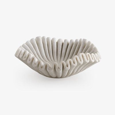 Flute Fold Stone Vessel Storage Tray