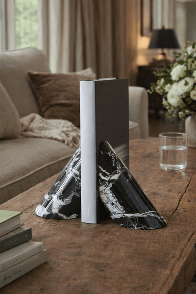 Bastion Sculpted Marble Bookends