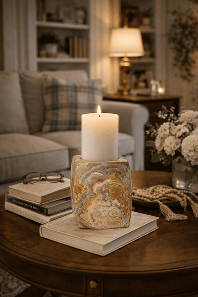 Orson Onyx Candle Holder