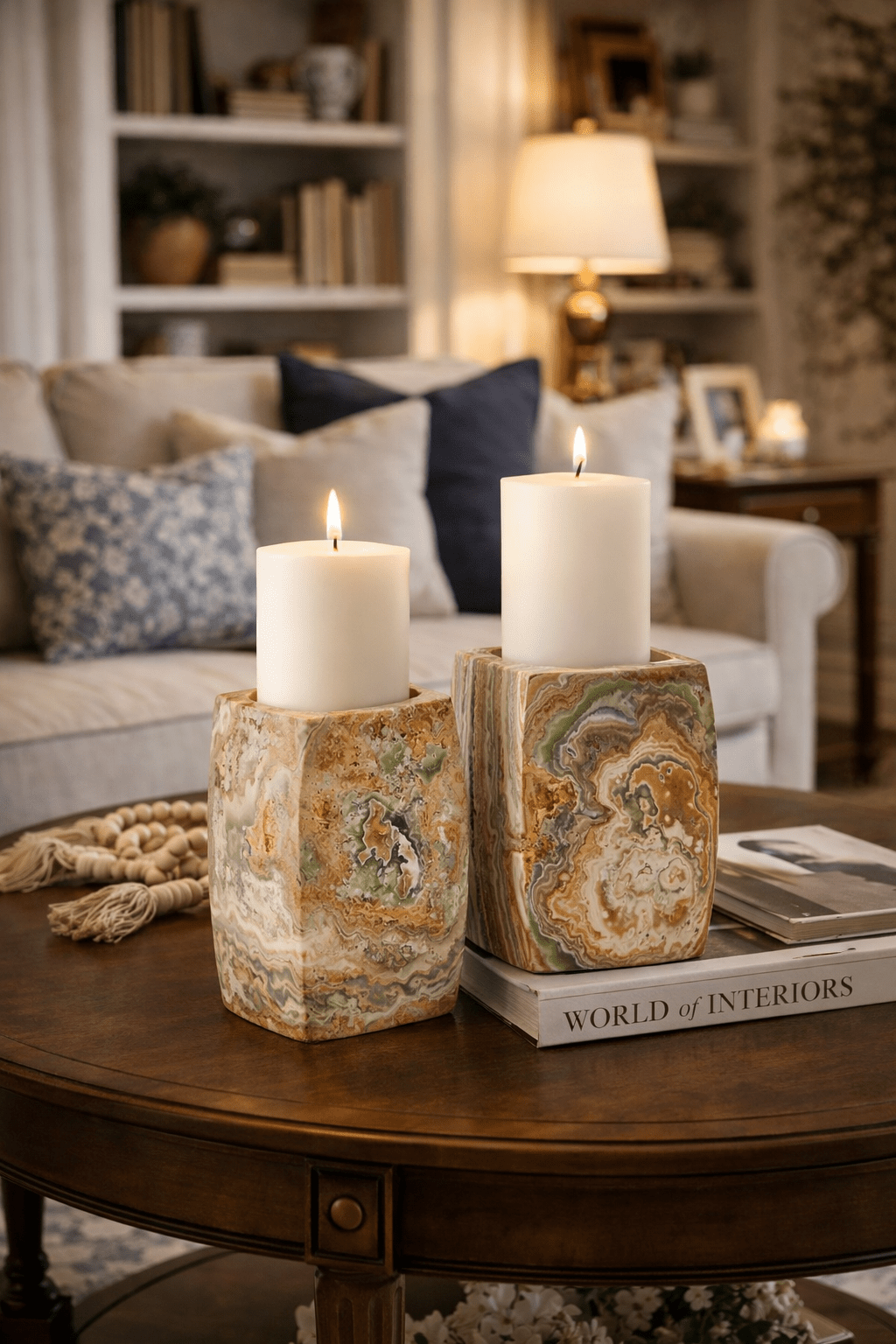 Orson Onyx Candle Holder