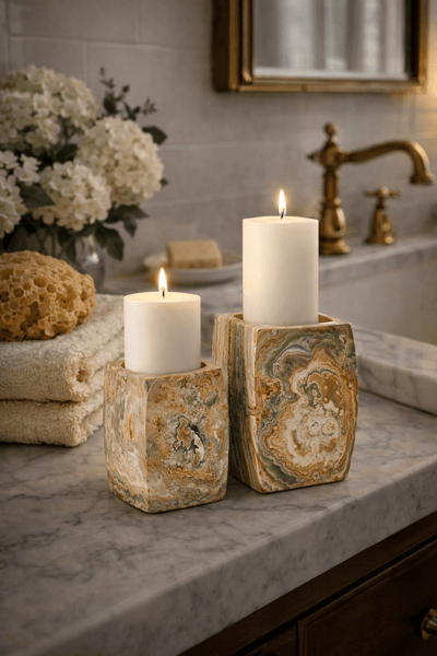 Orson Onyx Candle Holder
