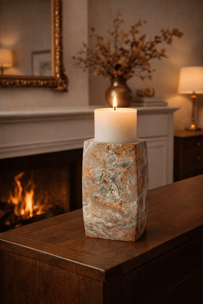 Orson Onyx Candle Holder