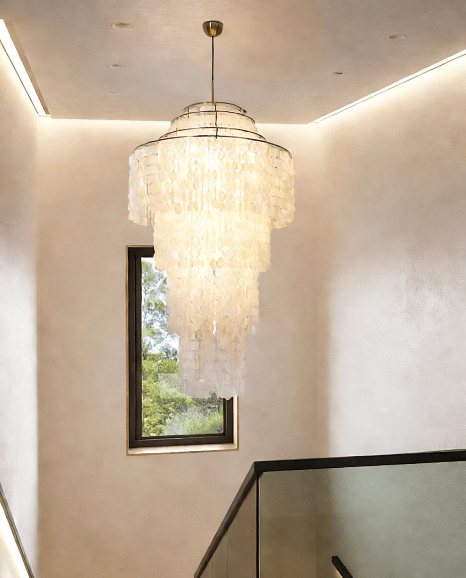 Eloryra Cascading Shell  Chandelier