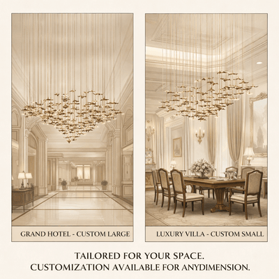 Wrenstead Leaf Twisted Sculptural Chandelier