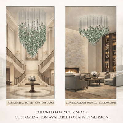 Rainfall Crystal Emerald Green Clear Customize Chandelier
