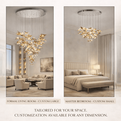 Orinthal Wave Floating Leaf Chandelier