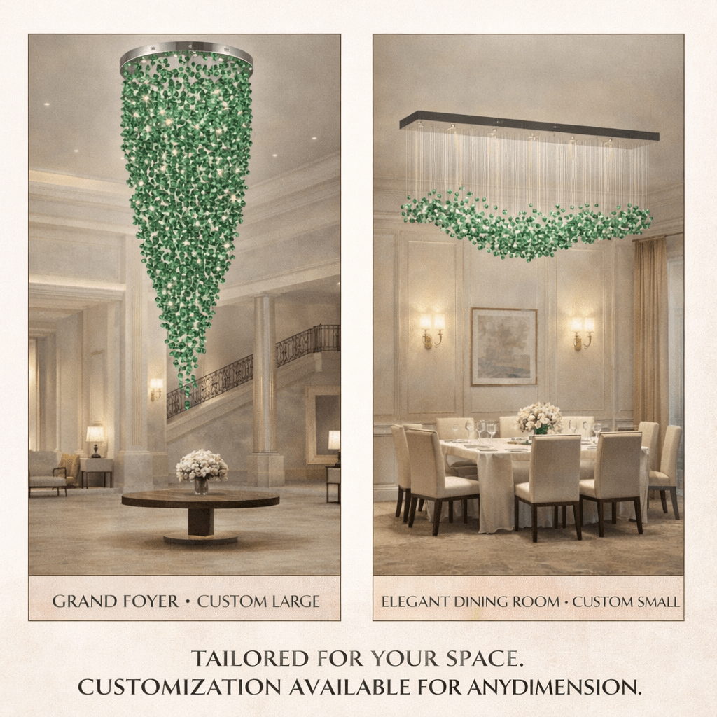 Polychrome Mineral Quartz Cascade Chandelier