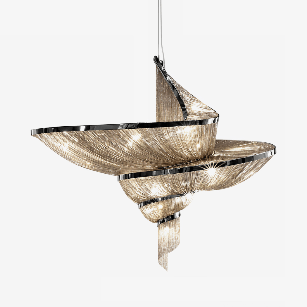 Caloora Spiral Elegance Chain Chandelier