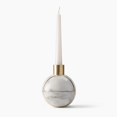 Axis Sphere Marble Candle Holder