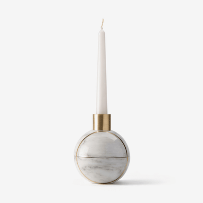 Axis Sphere Marble Candle Holder