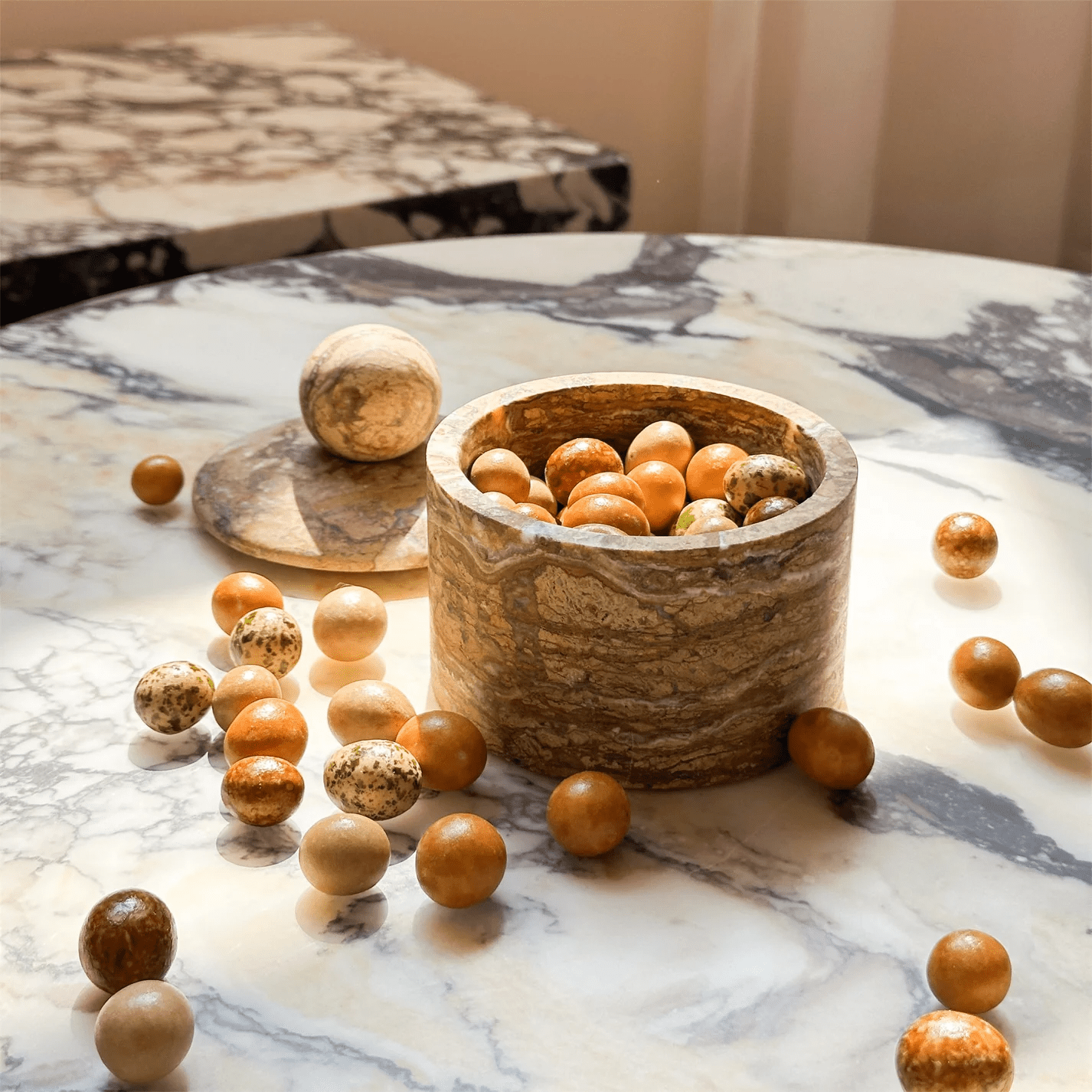 Strata Sphere Stone Box