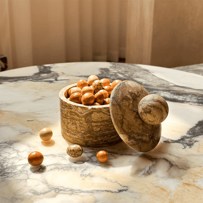 Strata Sphere Stone Box
