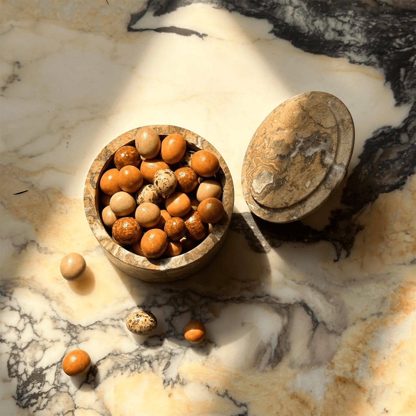 Strata Sphere Stone Box