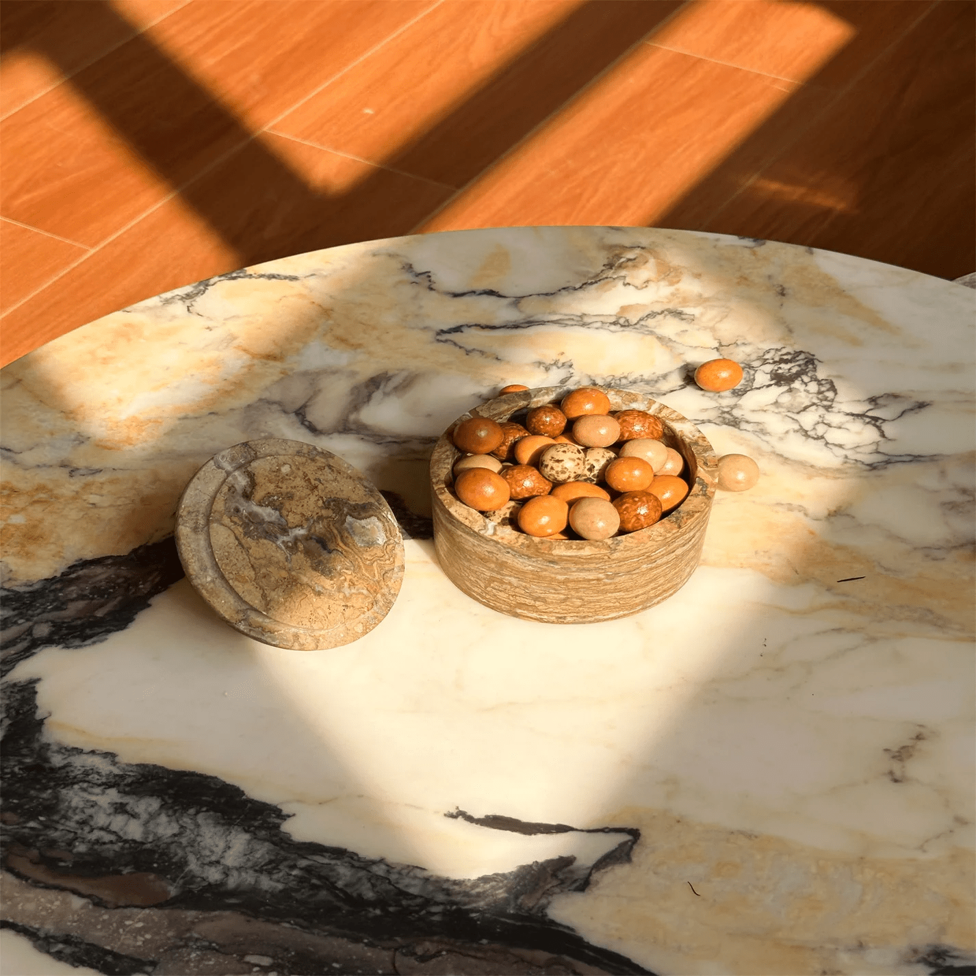 Strata Sphere Stone Box