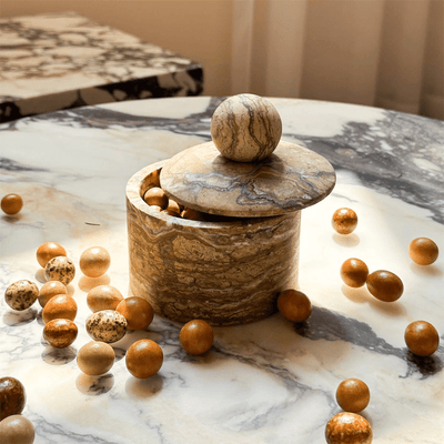 Strata Sphere Stone Box