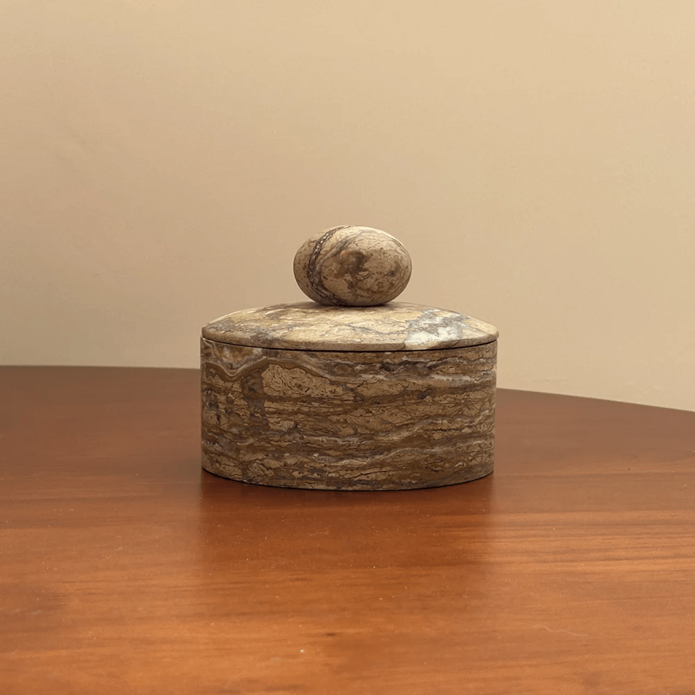 Strata Sphere Stone Box