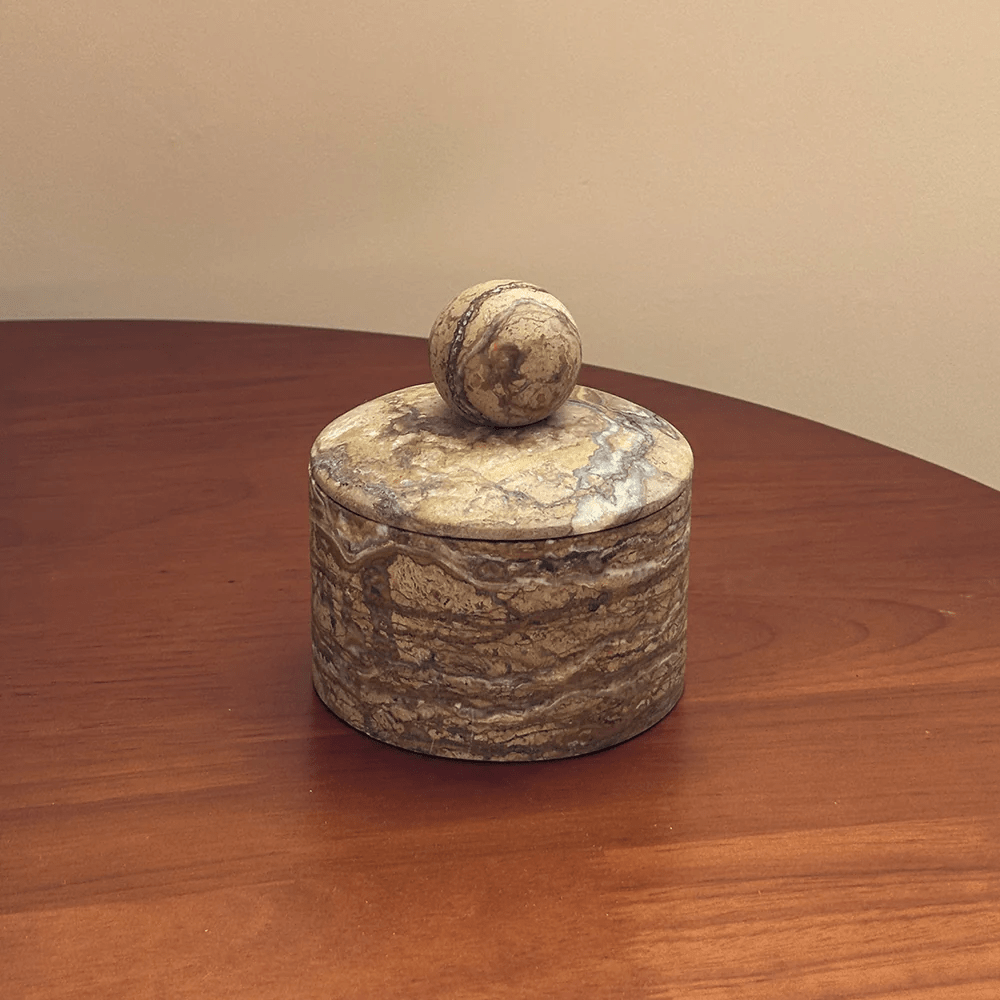 Strata Sphere Stone Box
